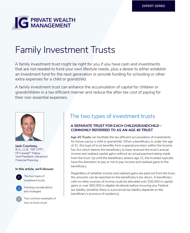 Whitepaper - Family Investment Trusts